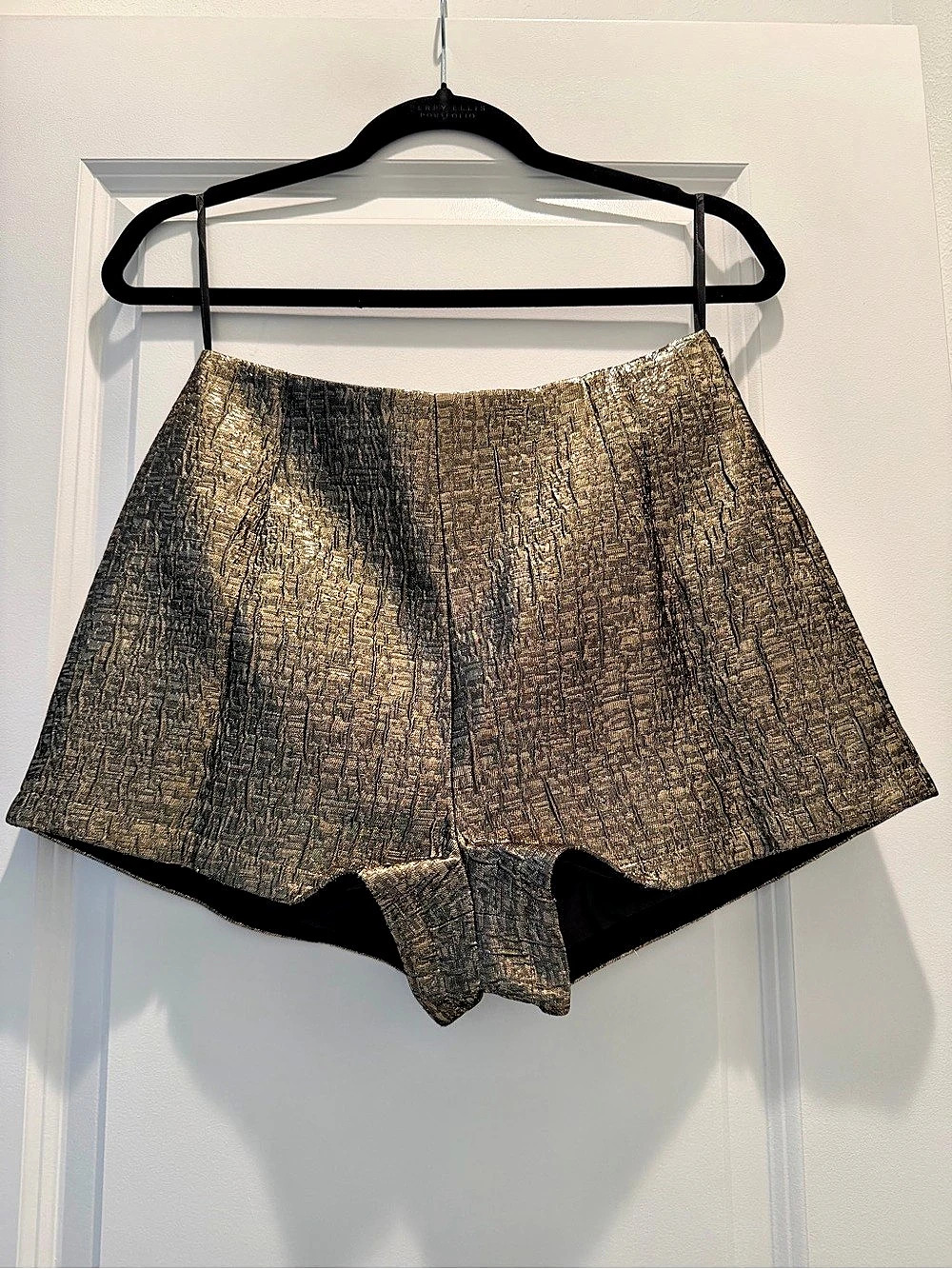 Commense 40Metallic High Waist Shorts Size Medium NWT